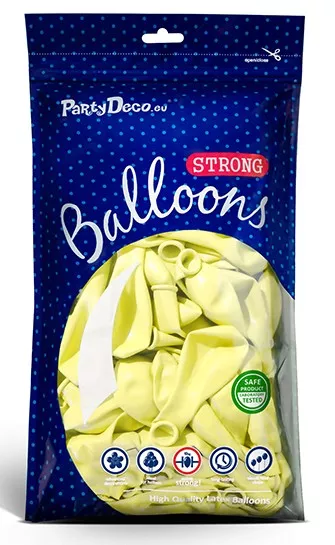 10 palloncini giallo pastello 30 cm
