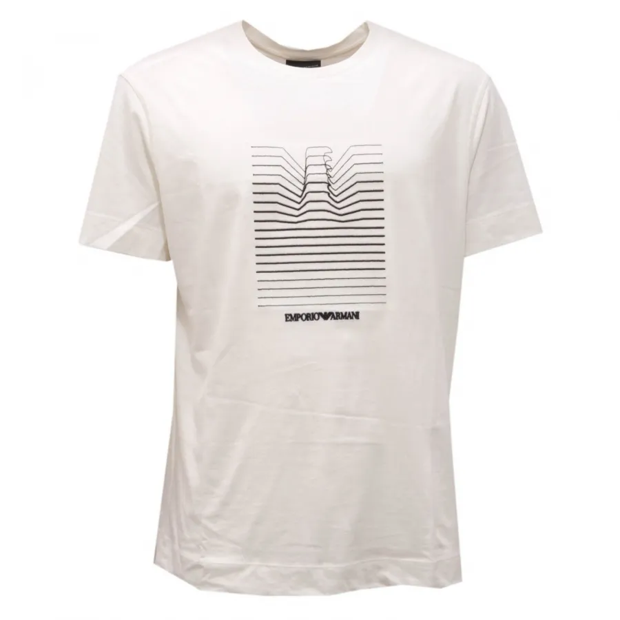 1193AH maglia uomo EMPORIO ARMANI off white cotton t-shirt man