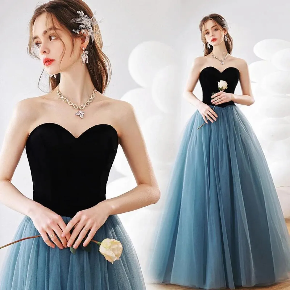 Abiti da festa con maniche lunghe Abito elegante Abito da damigella d'onore Abito da donna Lussuosi abiti da sera turchi Lusso f