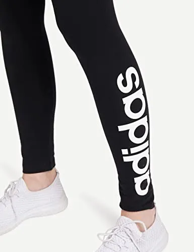 adidas Essentials High-Waisted Logo Leggings Leggings, Black/White, M Donna