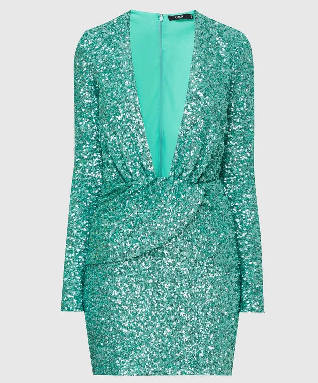 Amen Miniabito menta con paillettes ACS20402