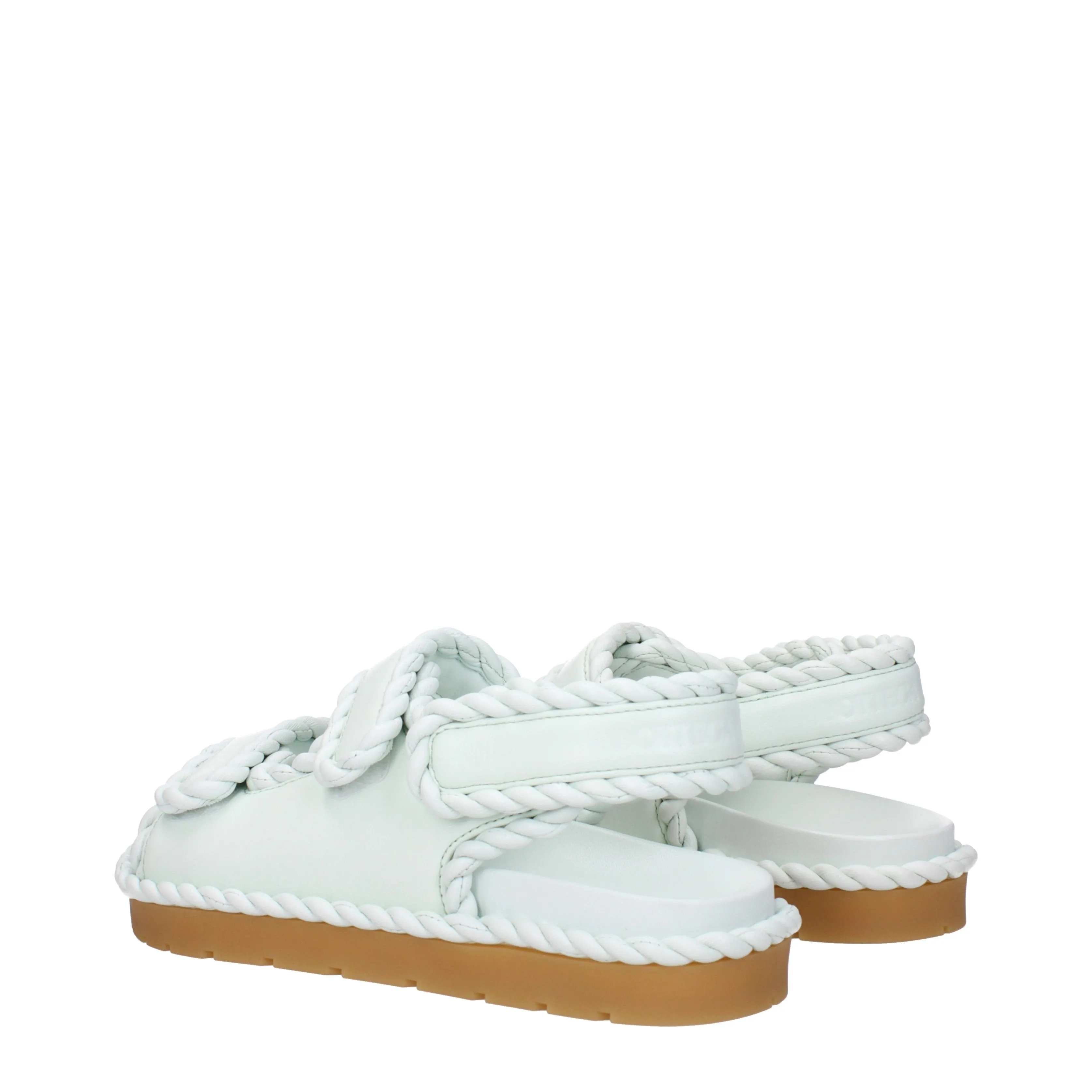 Bottega Veneta Sandali Jack Donna Pelle Verde/Laguna