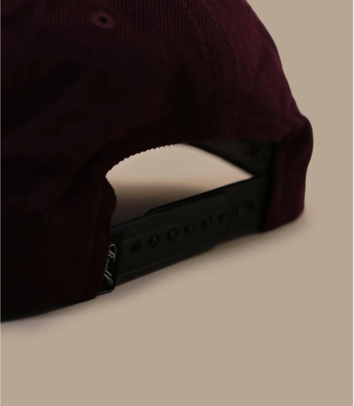 Cappello da baseball in velluto bordeaux  Single Script Cap burgundy cord     