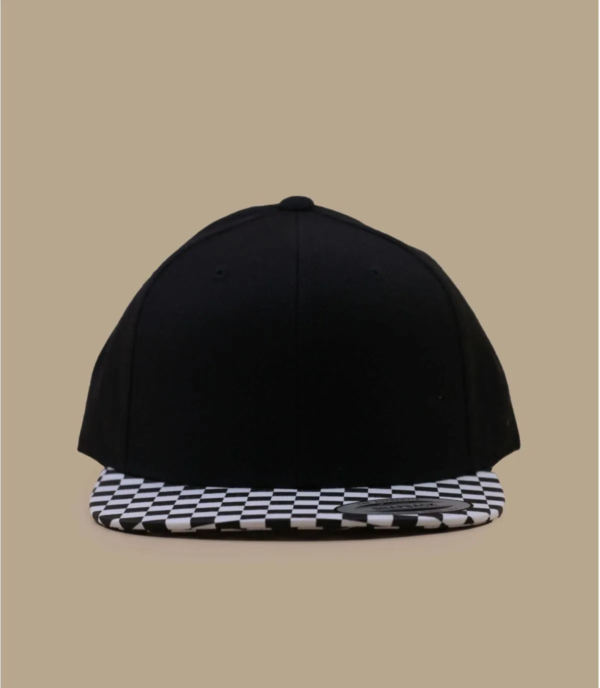 Cappello snapback nero a scacchiera  Cappello snapback nero a scacchiera     