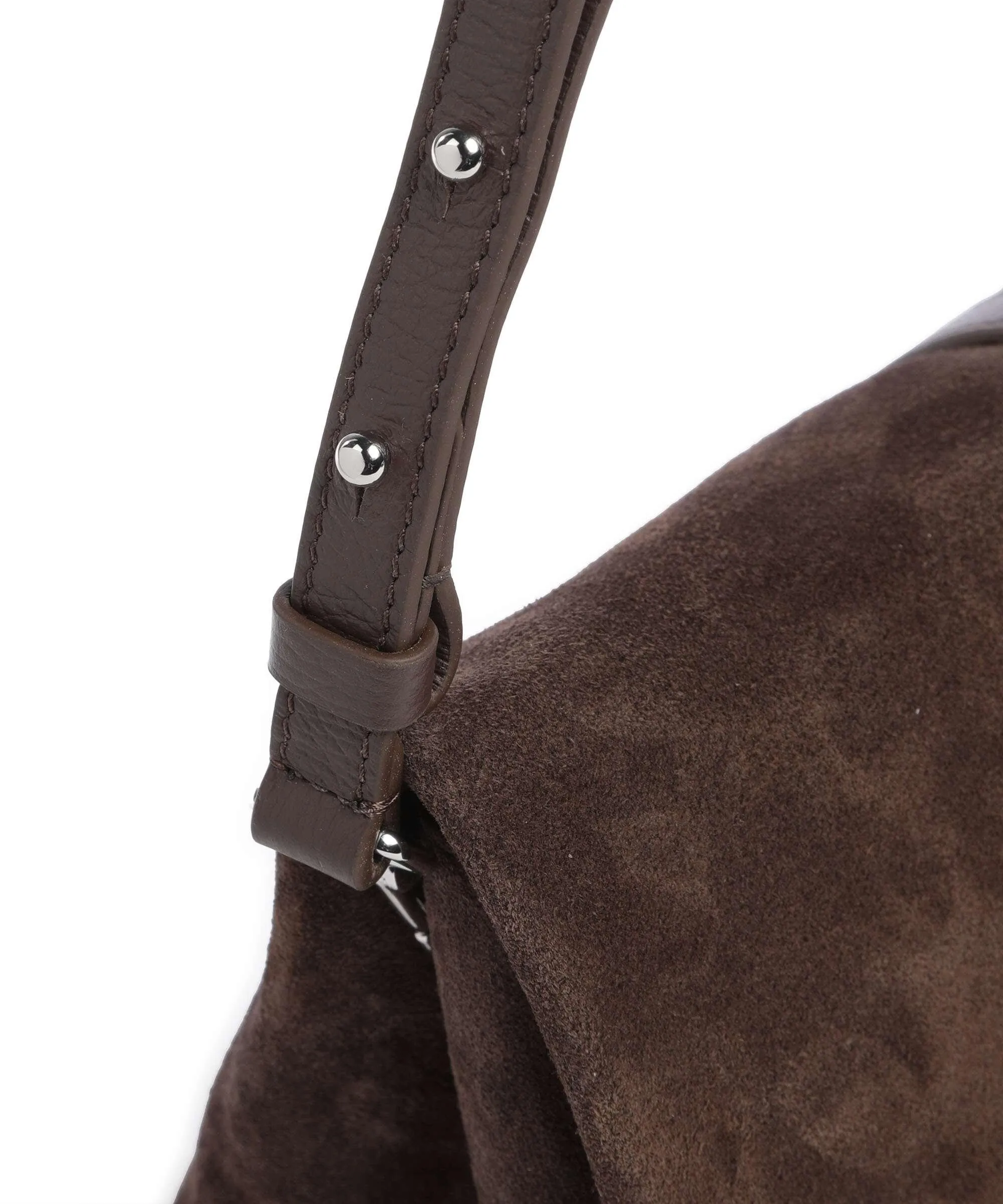  Coccinelle Dorian Borsa a spalla pelle bovina ruvida marrone scuro  