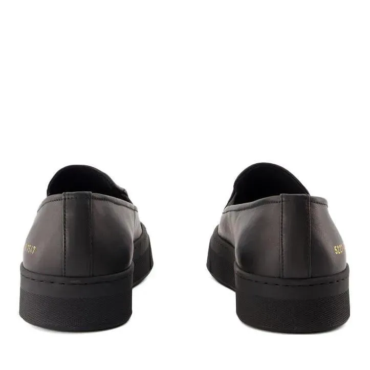 Common Projects Slip On Sneakers - Leather - Black Black 