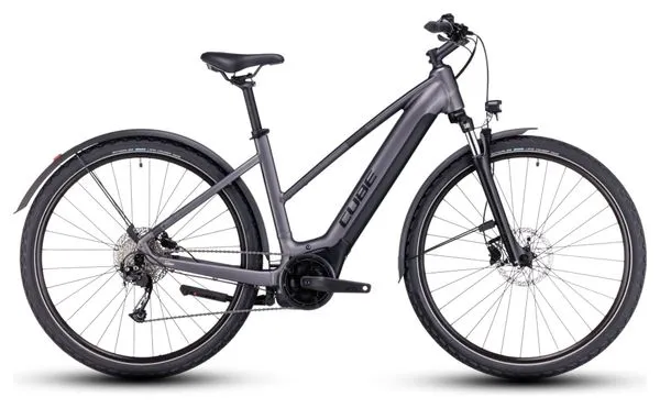 Cube Nuride Hybrid Performance 625 Allroad Trapeze MTB elettrica Shimano Alivio 9V 625 Wh 29'' Grigio 2023