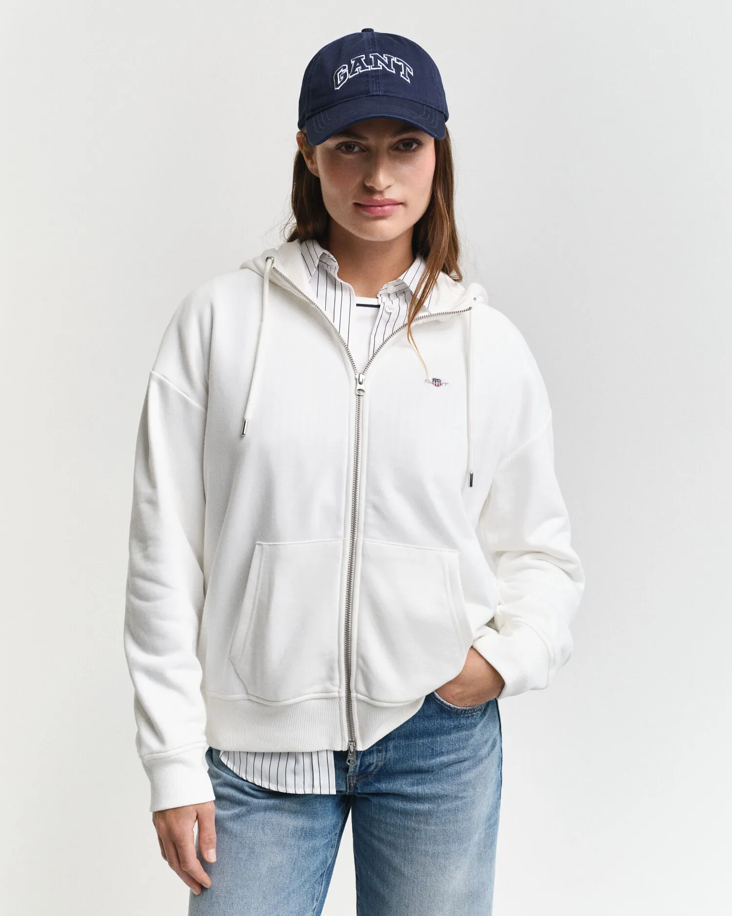 Felpa con cappuccio Shield con zip    