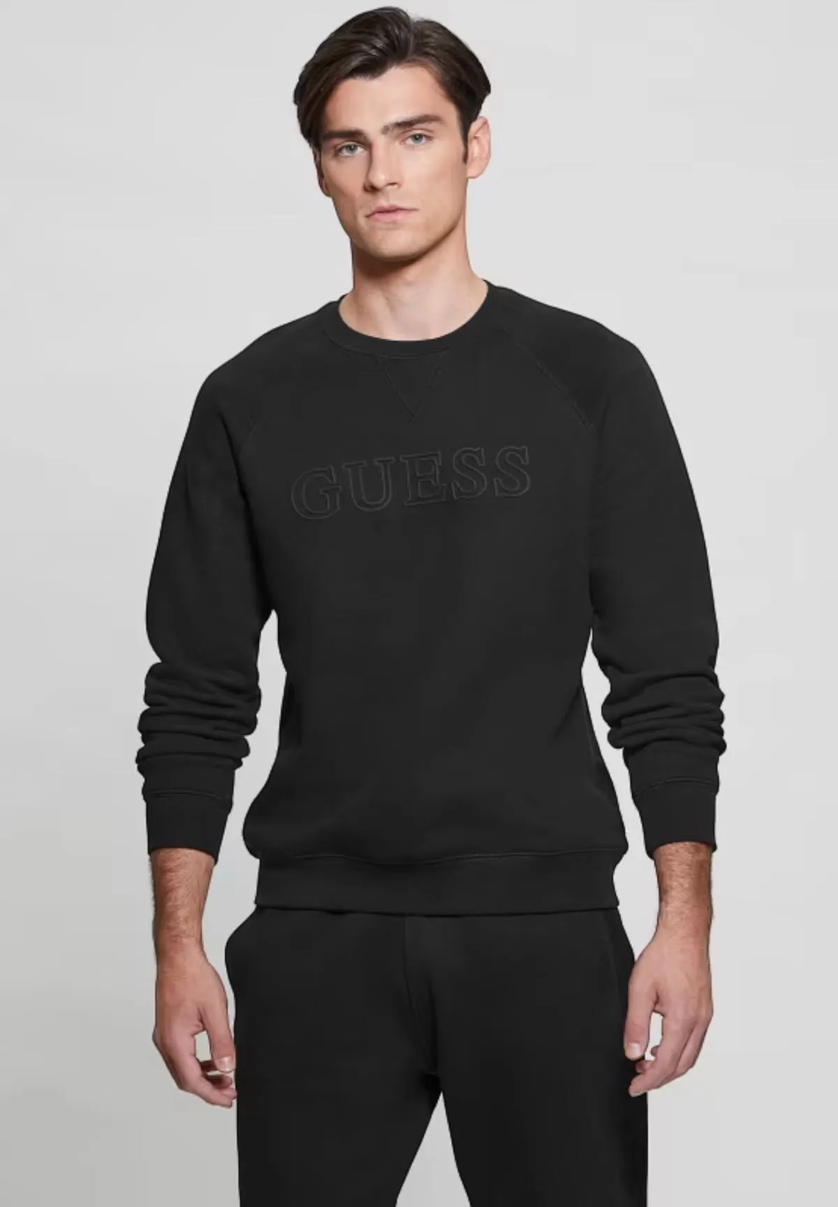 Guess Athleisure Uomo Felpa Girocollo Z4YQ16KAIJ1JBLK Nero