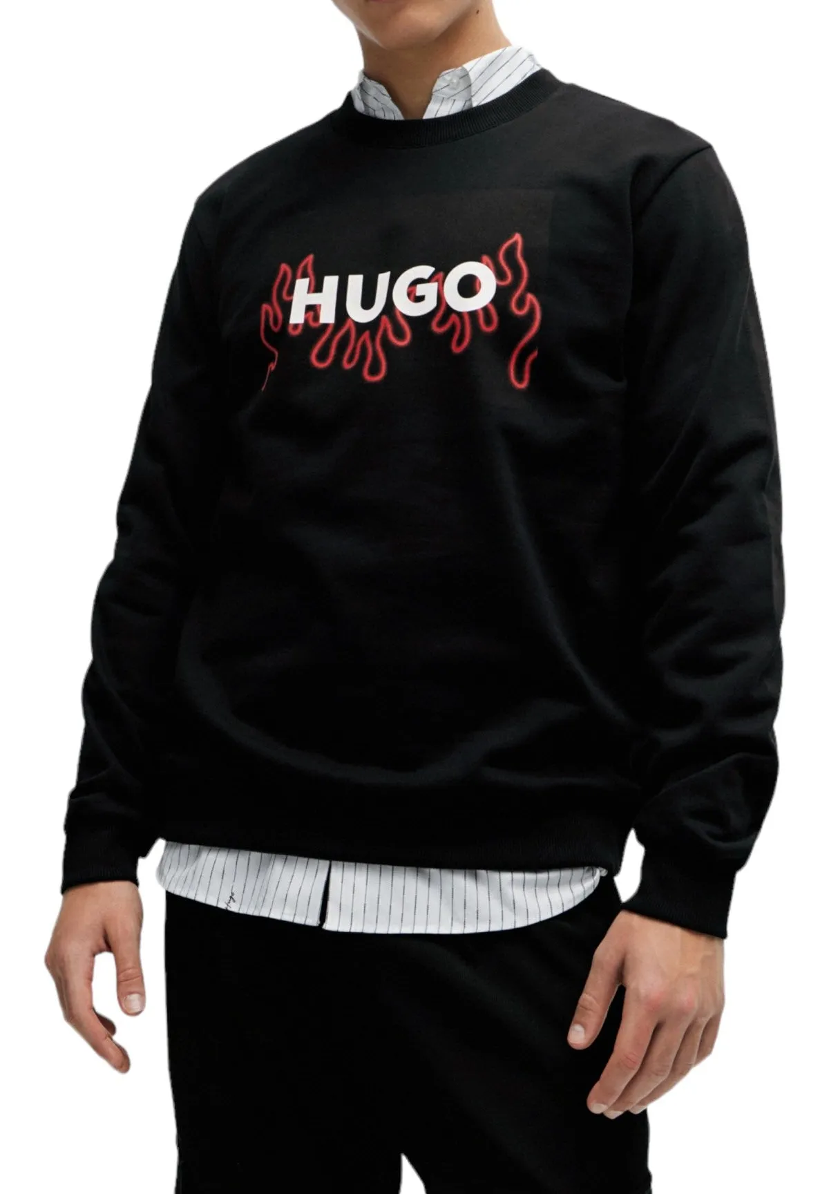 Hugo Uomo Felpa Girocollo 50506990-001 Nero
