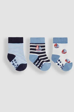 JoJo Maman Bébé 3-Pack Nautical Socks    