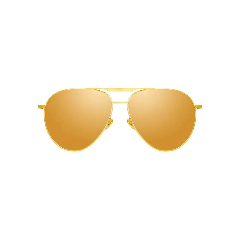 Linda Farrow - Occhiali da Sole Aviator Carter in Oro Giallo - LFL999C2SUN - Linda Farrow Eyewear