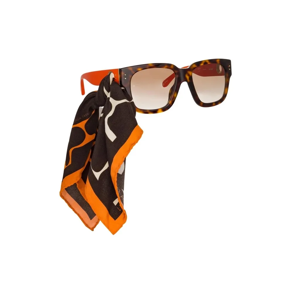 Linda Farrow - Occhiali da Sole D-Frame Amber in Tartaruga - LFL1001C3SUN - Linda Farrow Eyewear