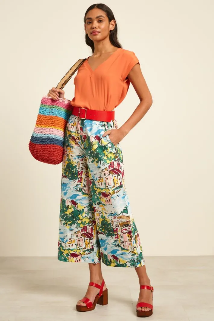 Pantaloni ampi stampati