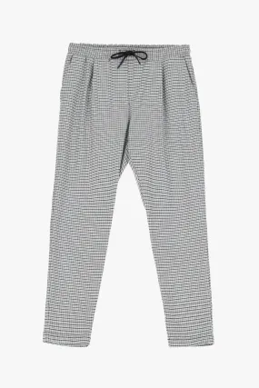   Pantaloni microcheck con coulisse     