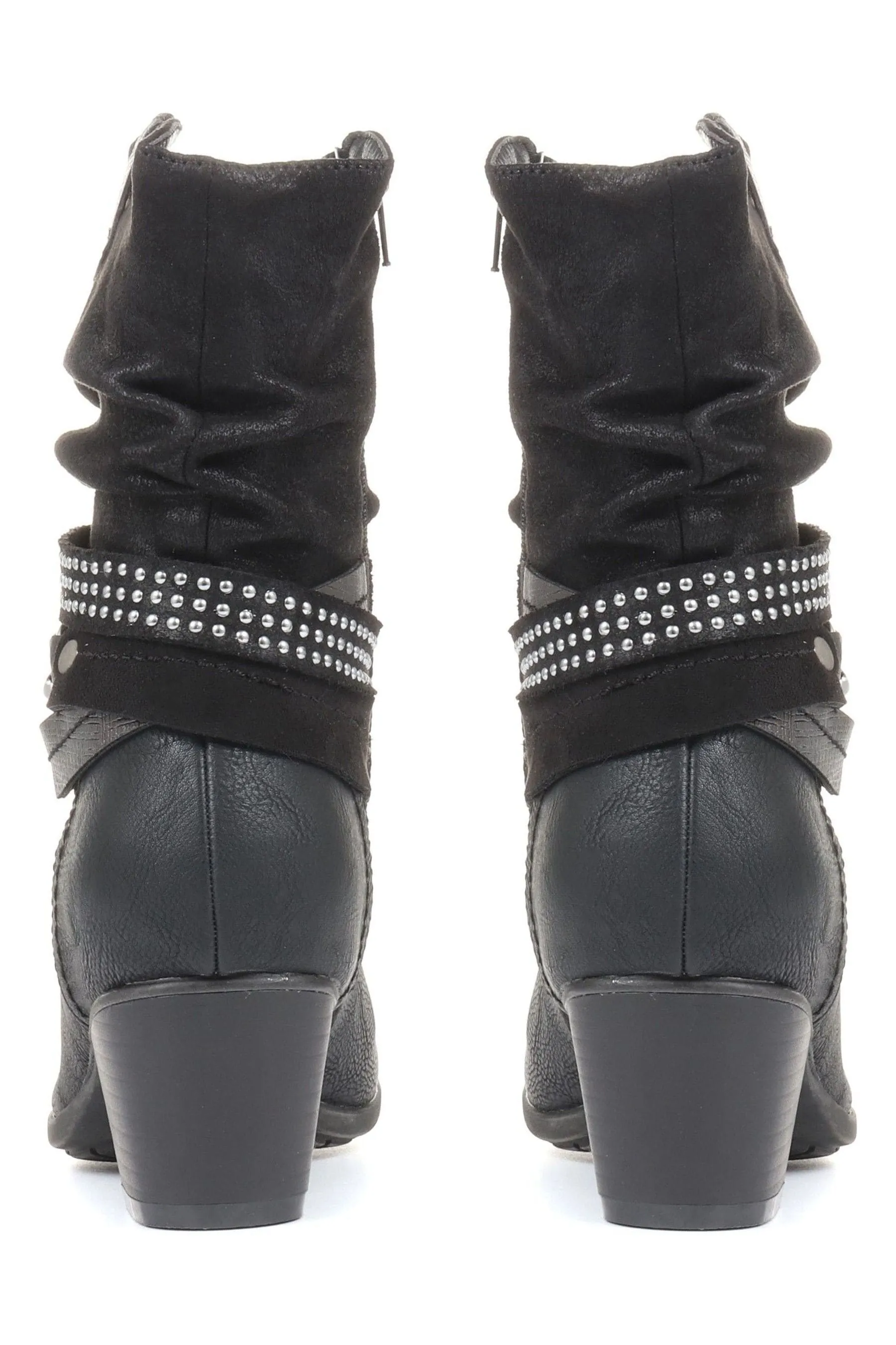 Pavers Ladies Block Heel Calf Boots