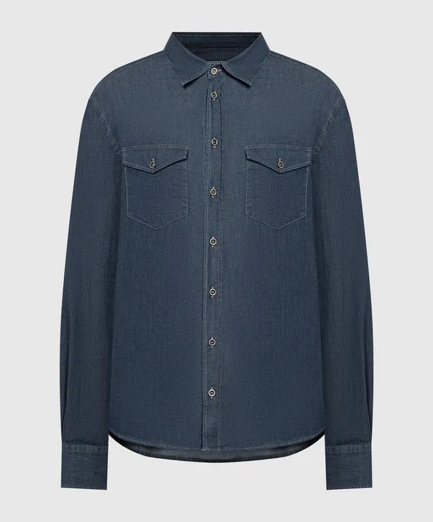 Peserico Camicia in jeans blu R56530LH02517