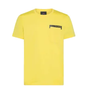 PEUTEREY uomo MANDERLY G2 581 maglia T-shirt con taschino giallo fluo