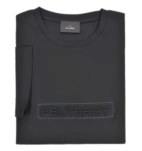 PEUTEREY uomo OTAGO MER NER maglia T-shirt streth nero con logo 3D