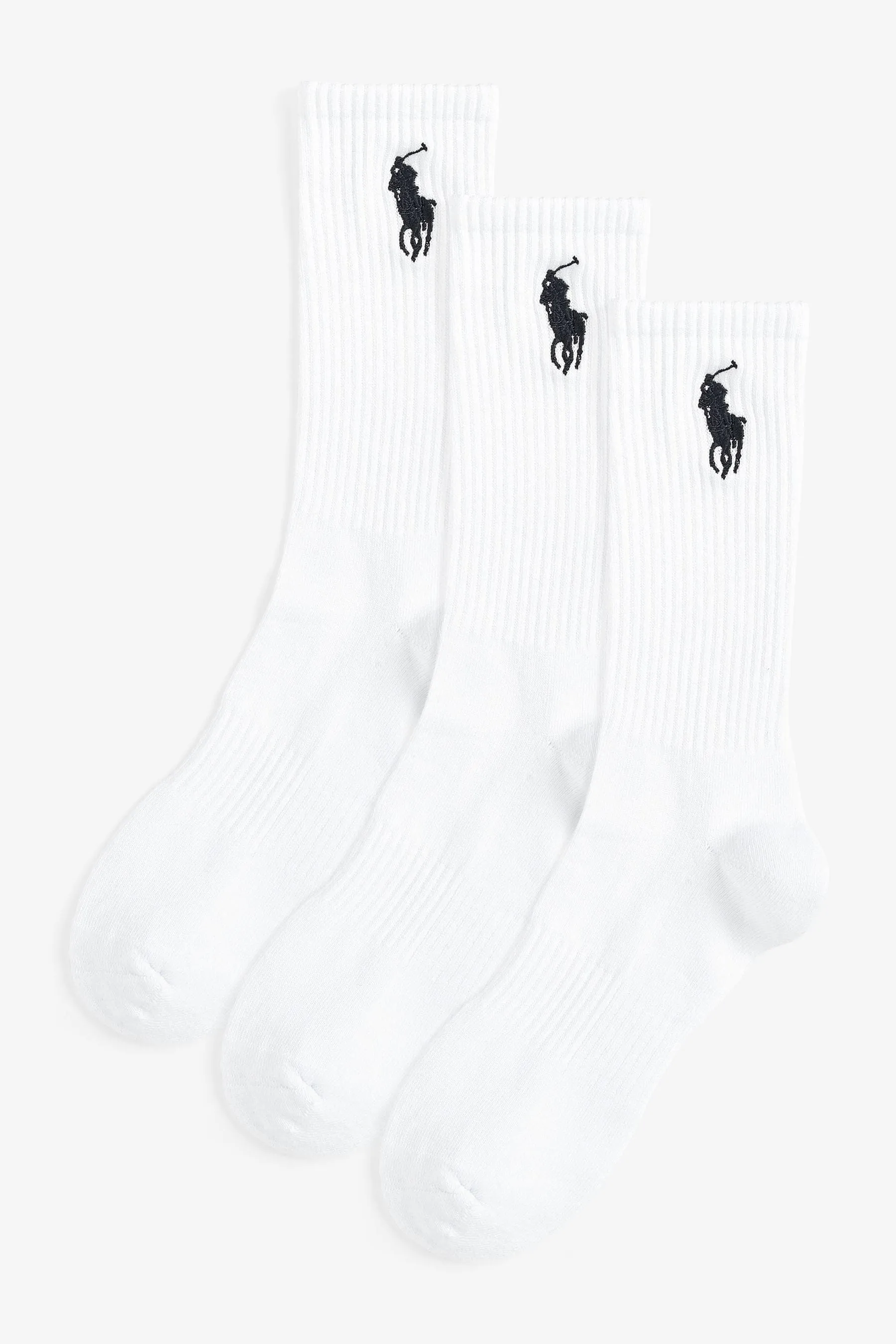 Polo Ralph Lauren Bianco - Large Logo Cotton Crew Socks 3 Pack    