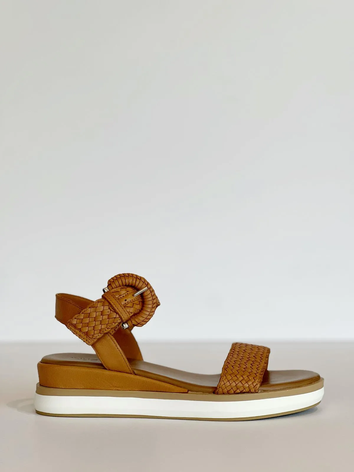 S3-113031 Sandalo Zeppa Bassa Intrecciata Coconut  