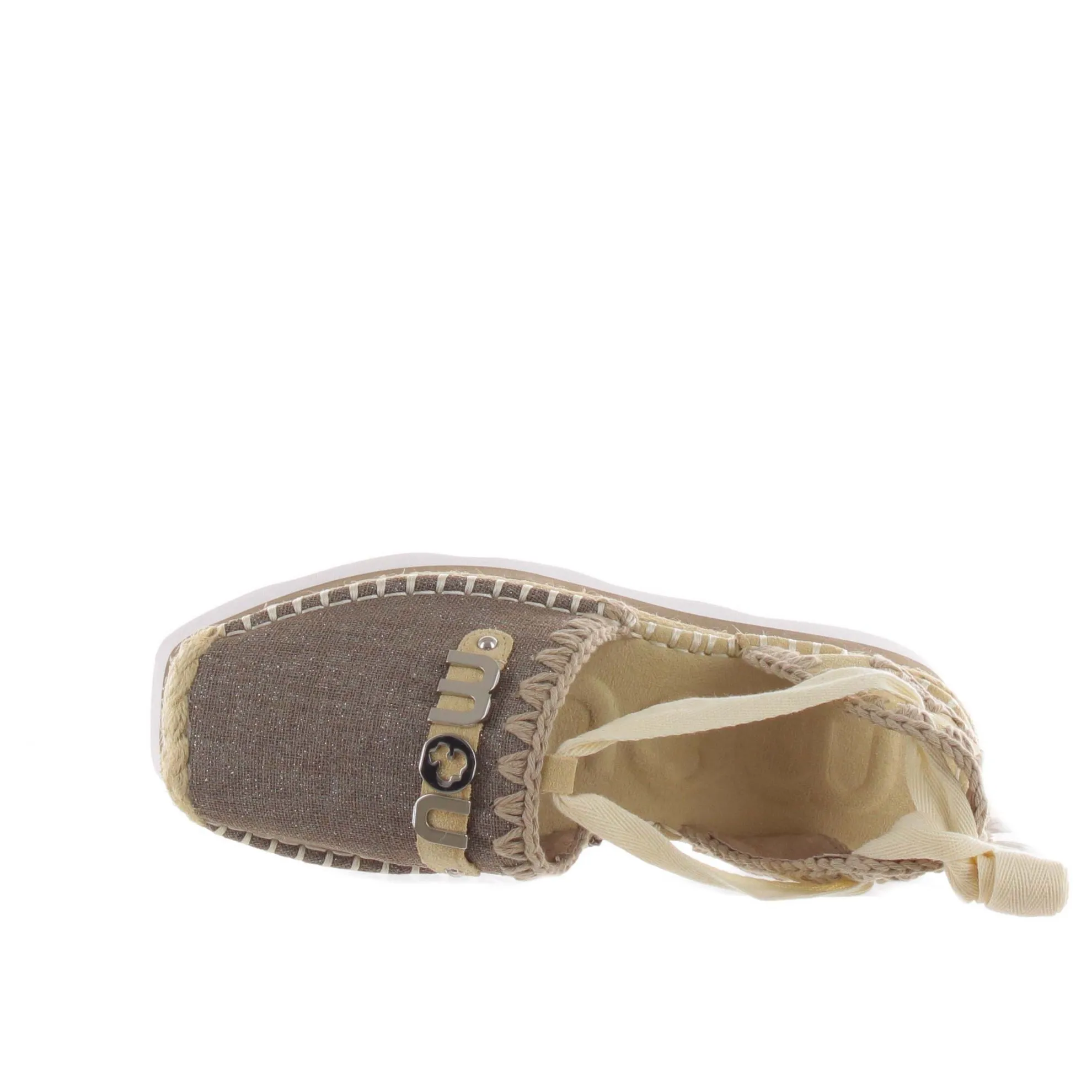 Sandalo espa in cotone glitterato