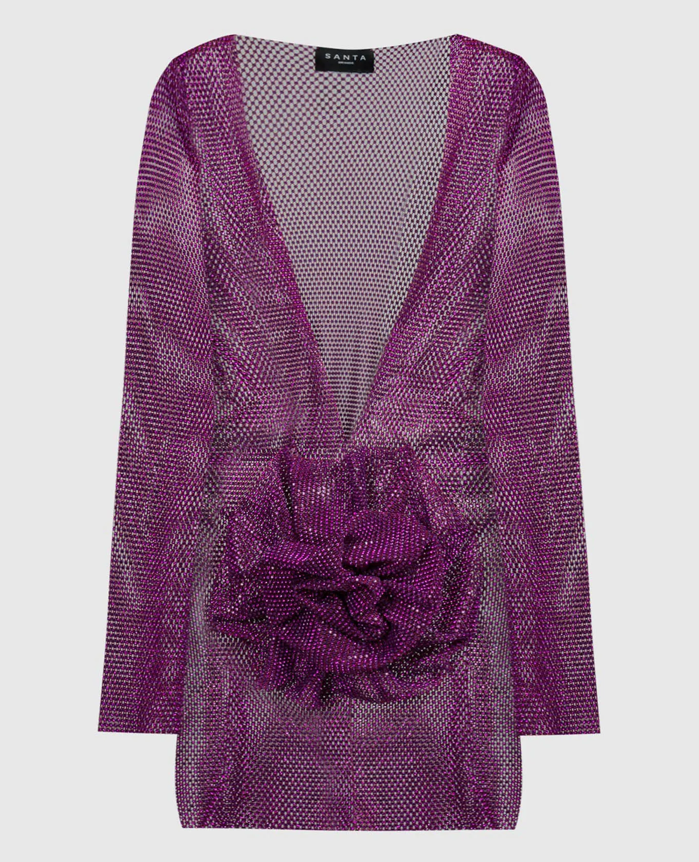 Santa Brands Miniabito viola con cristalli e applicazione a forma di fiore MINIDRESSWITHFLOWER