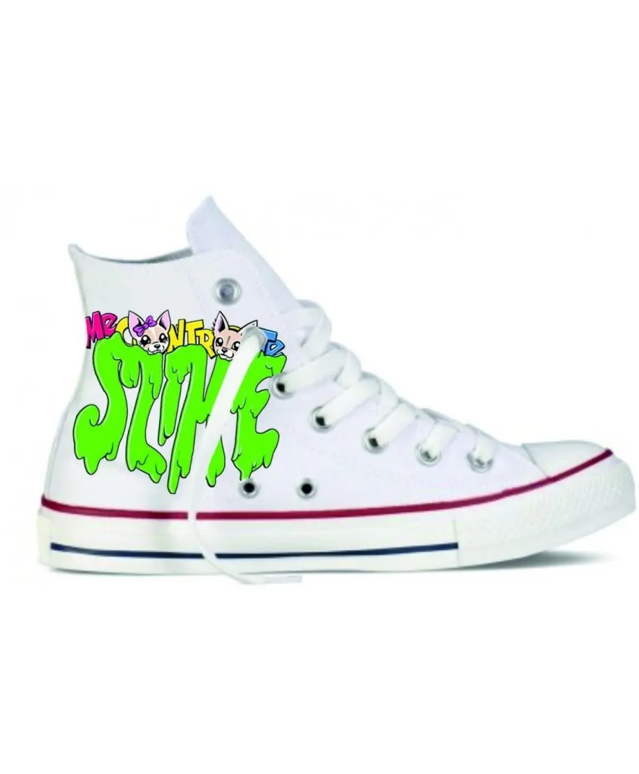 Sneakers - Bianche - Alte - Con stampa Cartoon Unisex