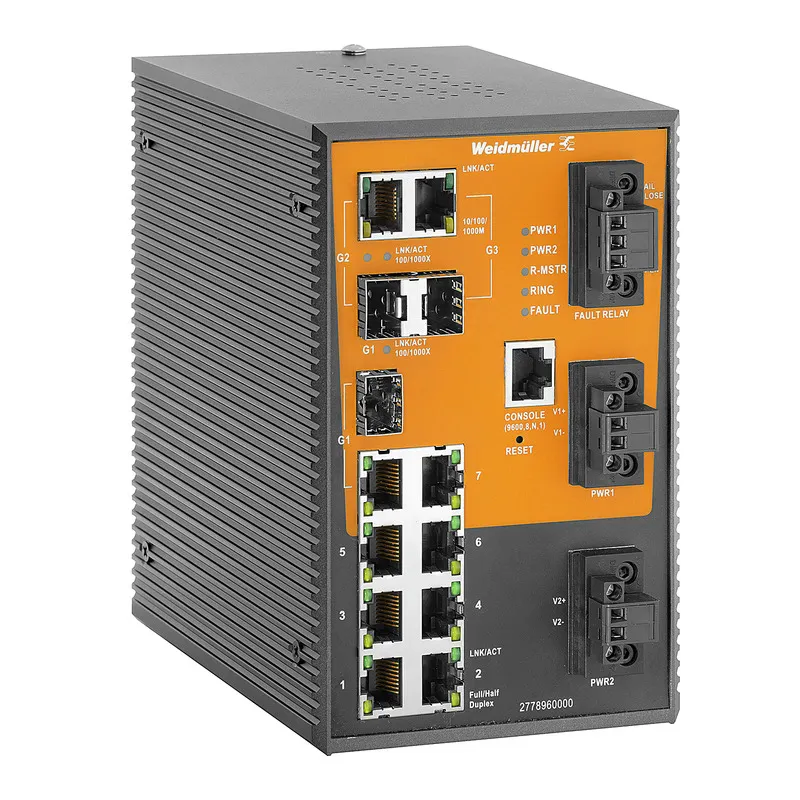 Switch Ethernet Weidmüller, 7 x RJ45 porte, No
