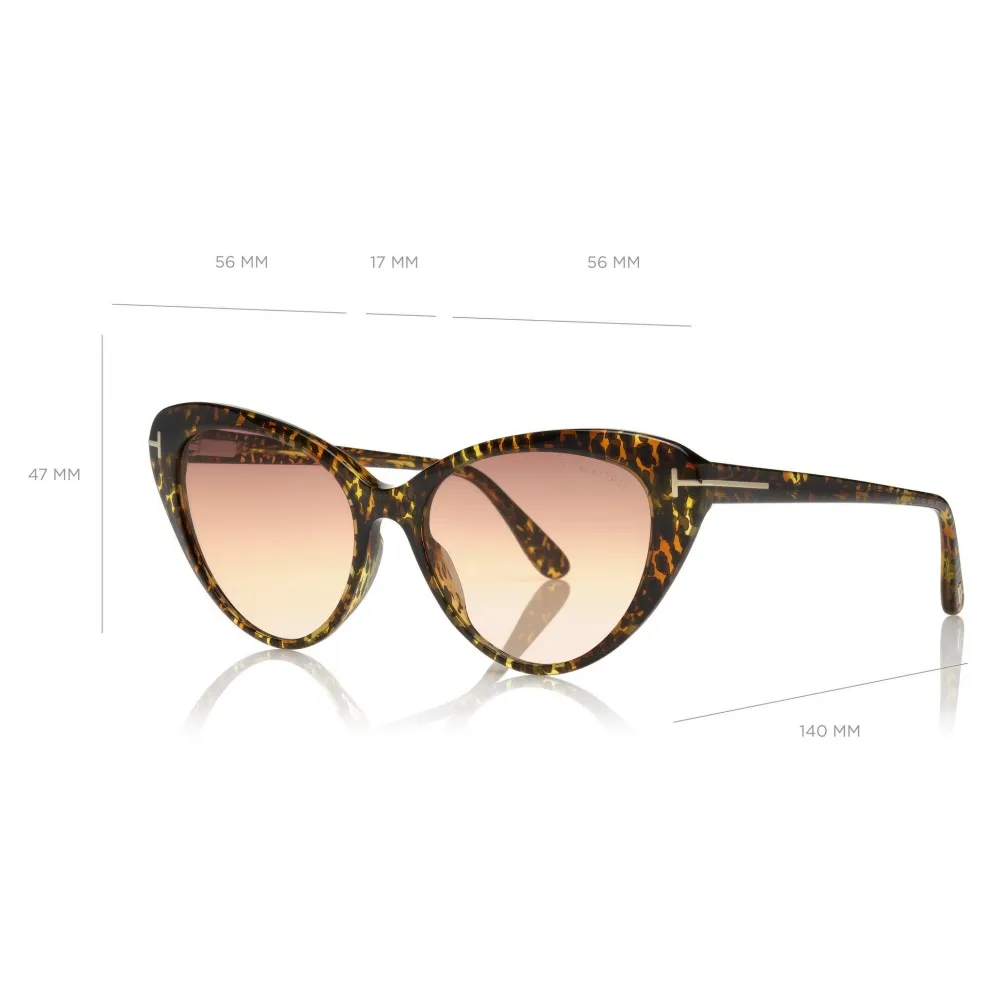 Tom Ford - Harlow Sunglasses - Occhiali da Sole Cat Eye - Havana Scuro - FT0869 - Occhiali da Sole - Tom Ford Eyewear